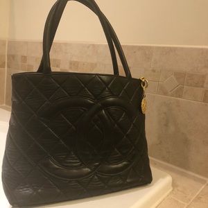 Chanel Lambskin Quilted medallion tote
